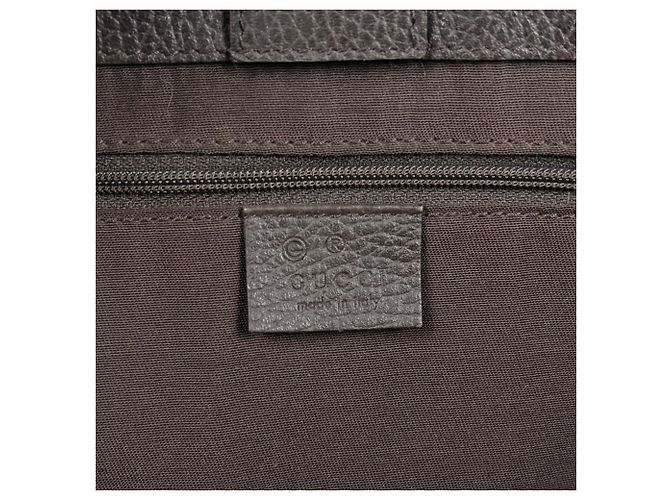 Borsa Tote Gucci in pelle marrone - vista 7