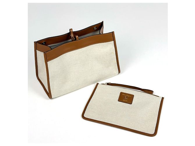 Borsa in rafia marrone Salvatore Ferragamo - vista 8