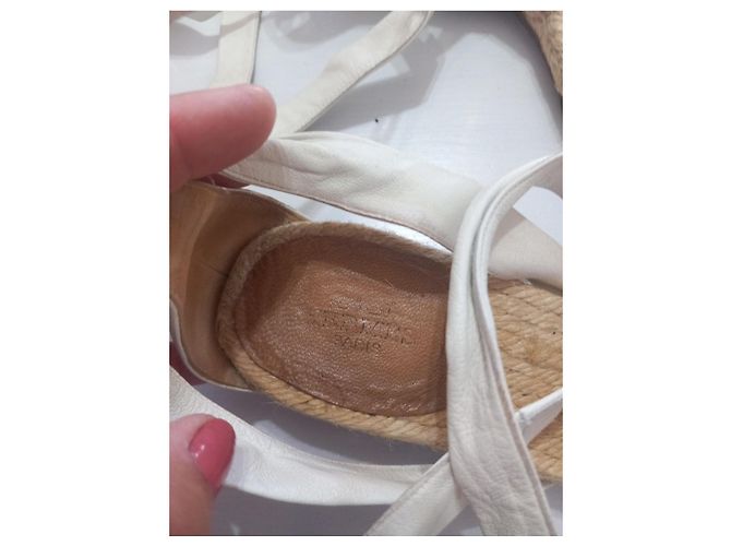 Hermès Sandali alla schiava in cuoio bianco - vista 6
