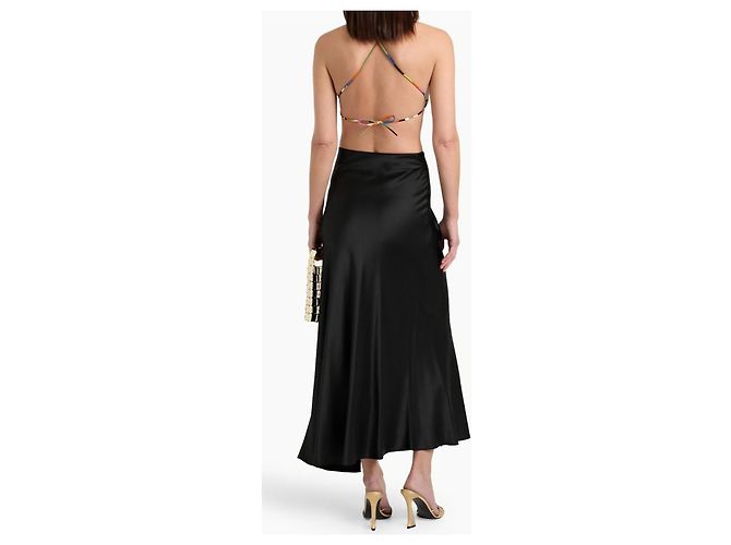 Emilio Pucci Top Halter de Cuero Dorado - vista 5