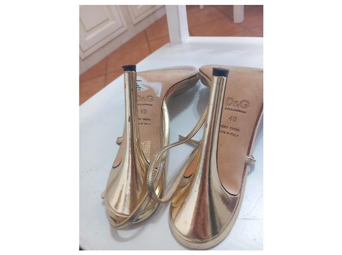 Dolce & Gabbana Sandali D&G Donna Oro - vista 5