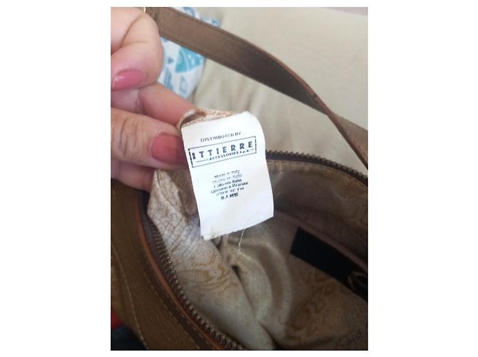 Roberto Cavalli Borsa a spalla in pelle dorata  con logo Just Cavalli - vista 8