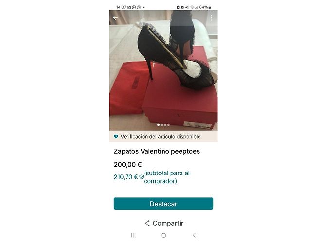 Décolleté Valentino peep-toe in pizzo nero - vista 4