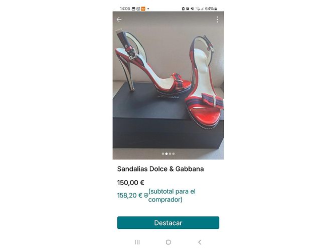 Sandali con plateau Dolce & Gabbana rossi e blu - vista 4