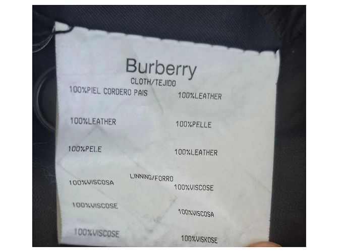 Burberry Gabardina de cuero negra - vista 5