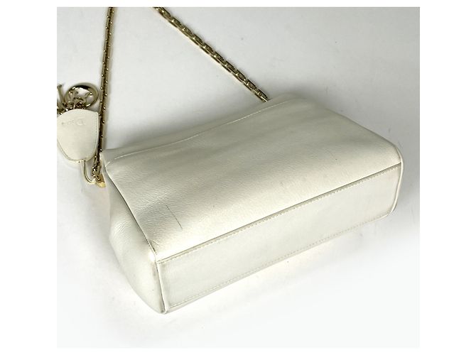 Borsa a tracolla Christian Dior in pelle bianca - vista 2