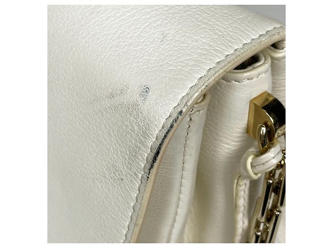 Borsa a tracolla Christian Dior in pelle bianca - vista 5