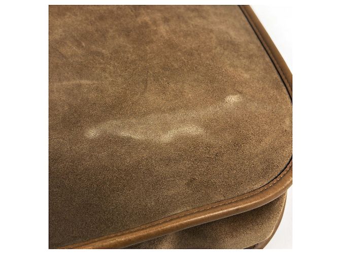 Borsa a tracolla Yves Saint Laurent in camoscio marrone - vista 4