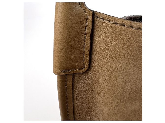 Borsa a tracolla Yves Saint Laurent in camoscio marrone - vista 5