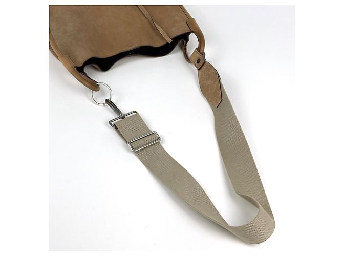 Borsa a tracolla Yves Saint Laurent in camoscio marrone - vista 8