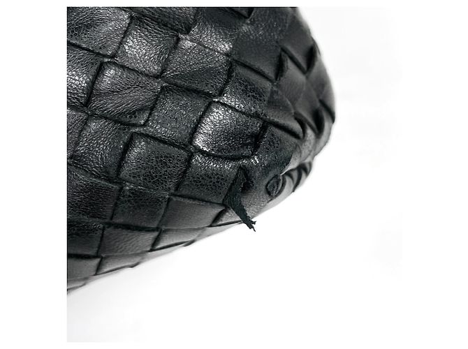 Borsa a tracolla Bottega Veneta in pelle nera - vista 3