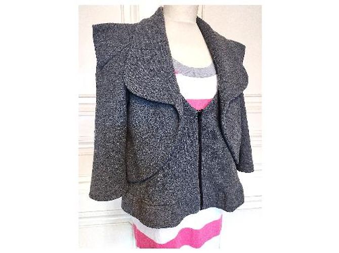 Alain Manoukian Manoukian Max Azria Structured Wool Jacket TM/L - view 3