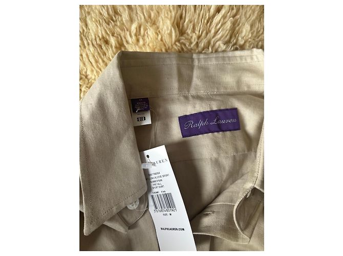 Camicia Ralph Lauren in lino e seta beige - vista 4