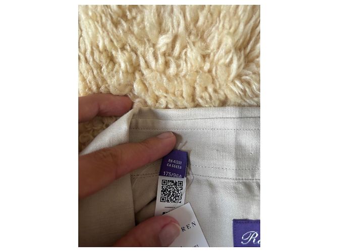 Camicia Ralph Lauren in lino e seta beige - vista 5