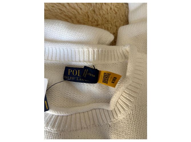 Polo Ralph Lauren "Riding Bear" Pullover aus weißer Baumwolle - Ansicht 5