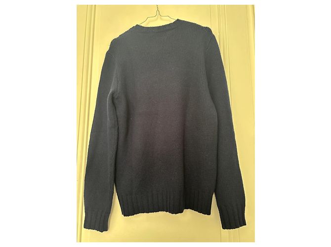 Autre Marque Marineblauer Kaschmirpullover mit amerikanischer Flagge Ralph Lauren - Ansicht 3