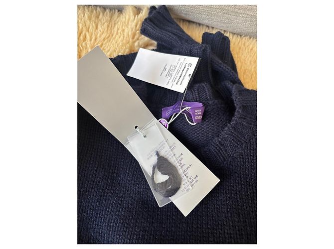 Autre Marque Marineblauer Kaschmirpullover mit amerikanischer Flagge Ralph Lauren - Ansicht 4