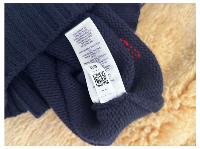 Autre Marque Marineblauer Kaschmirpullover mit amerikanischer Flagge Ralph Lauren - Ansicht 6
