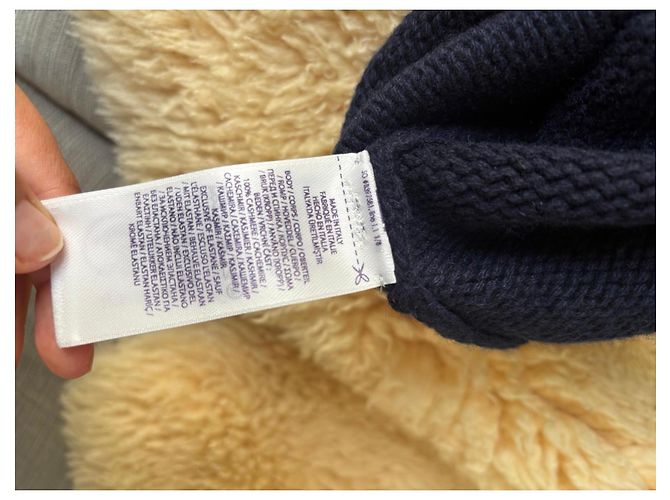 Autre Marque Marineblauer Kaschmirpullover mit amerikanischer Flagge Ralph Lauren - Ansicht 7