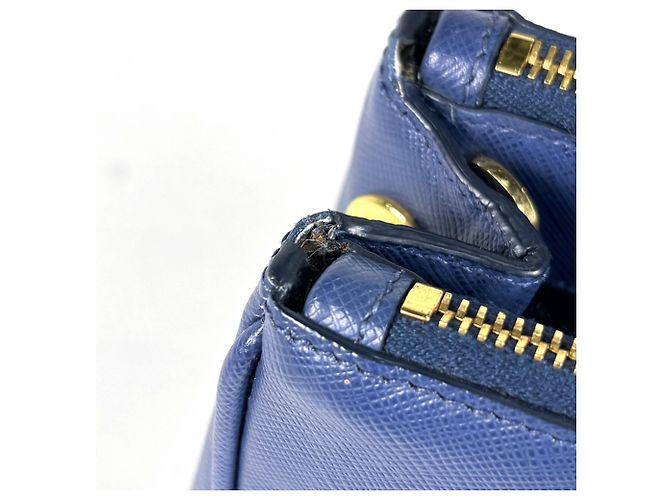 Borsa Prada Galleria Small in blu - vista 4