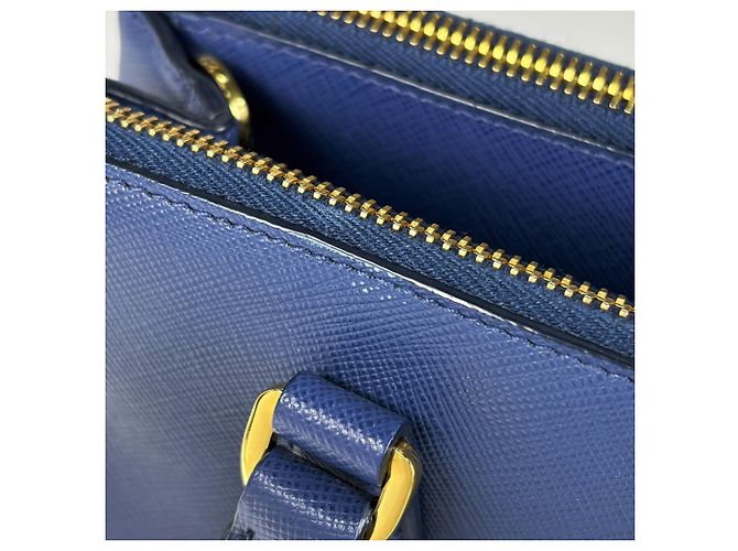 Borsa Prada Galleria Small in blu - vista 5