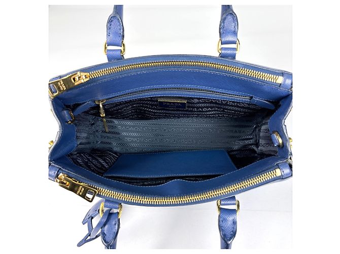 Borsa Prada Galleria Small in blu - vista 8