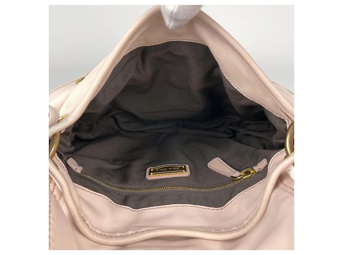 Borsa a mano Miu Miu in pelle rosa - vista 10