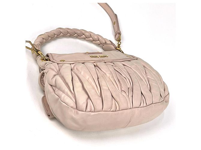 Borsa a mano Miu Miu in pelle rosa - vista 2