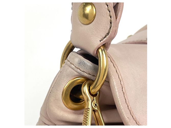Borsa a mano Miu Miu in pelle rosa - vista 5