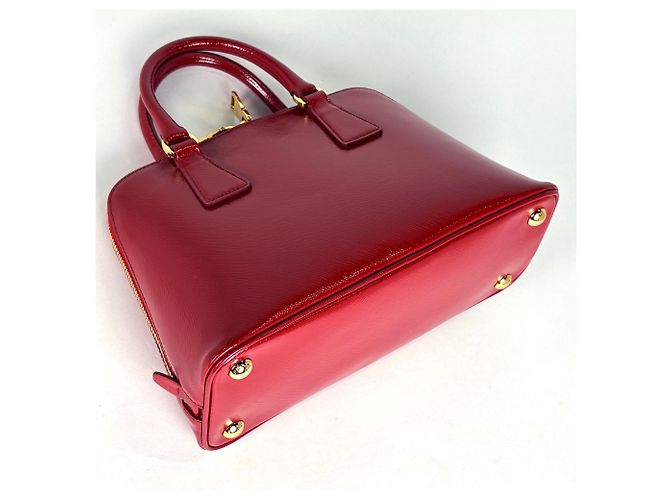 Bolso de mano Prada de cuero rojo - vista 2