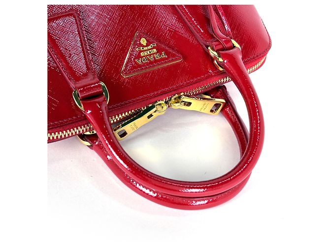 Bolso de mano Prada de cuero rojo - vista 6