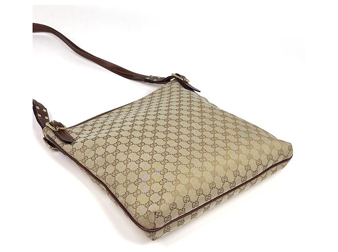 Borsa a tracolla Gucci Beige Brown - vista 2