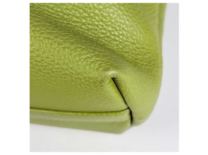 Borsa Tote Prada in pelle verde - vista 3
