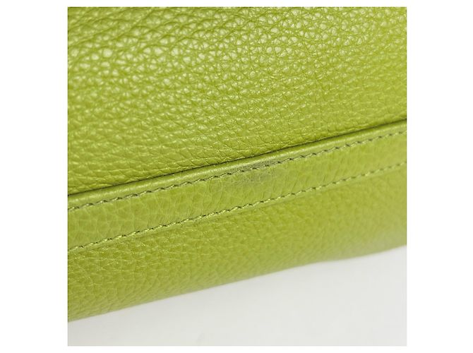 Borsa Tote Prada in pelle verde - vista 4