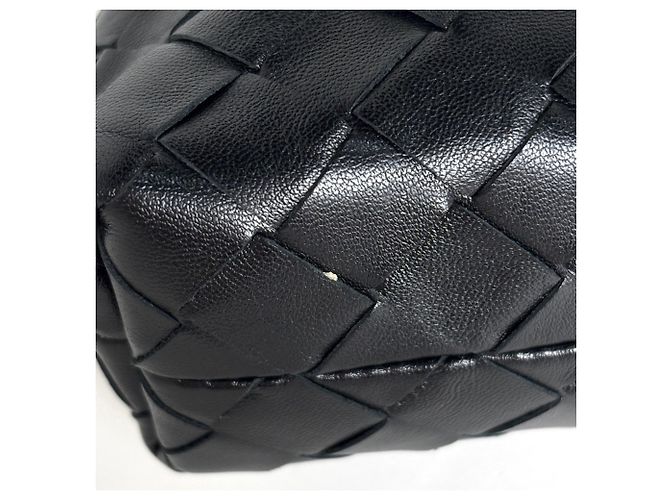 Borsa a tracolla Bottega Veneta in pelle nera - vista 4