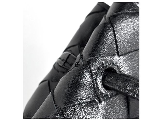 Borsa a tracolla Bottega Veneta in pelle nera - vista 5