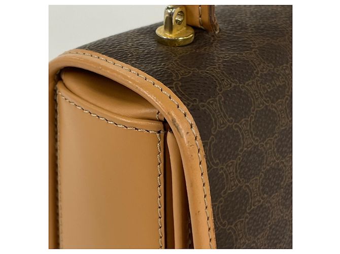Céline Borsa Celine in tela rivestita marrone - vista 4