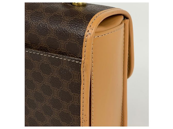 Céline Borsa Celine in tela rivestita marrone - vista 5