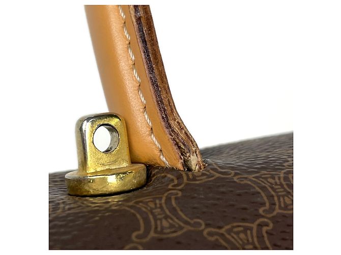 Céline Borsa Celine in tela rivestita marrone - vista 6