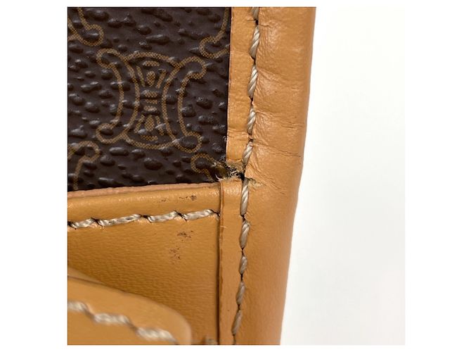 Céline Borsa Celine in tela rivestita marrone - vista 8