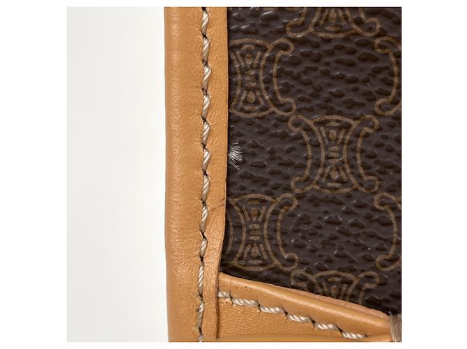 Céline Borsa Celine in tela rivestita marrone - vista 9