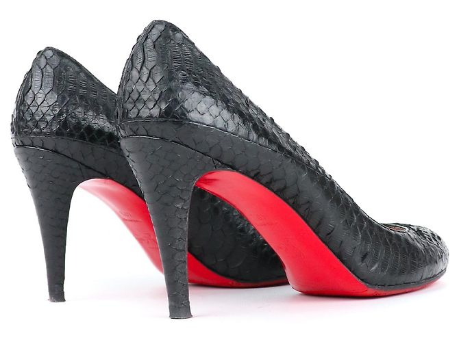 Christian Louboutin LOUBOUTIN - Plum Pumps aus schwarzem Python (T40,5) - Ansicht 3