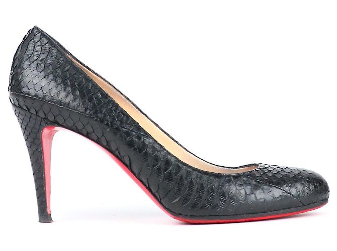 Christian Louboutin LOUBOUTIN - Plum Pumps aus schwarzem Python (T40,5) - Ansicht 4