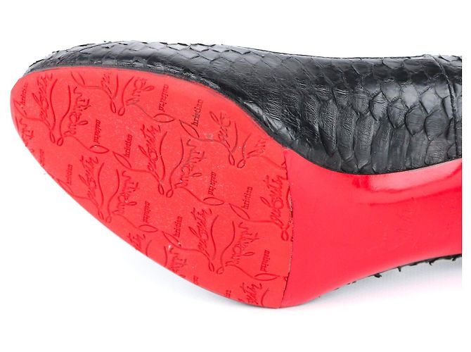 Christian Louboutin LOUBOUTIN - Plum Pumps aus schwarzem Python (T40,5) - Ansicht 8