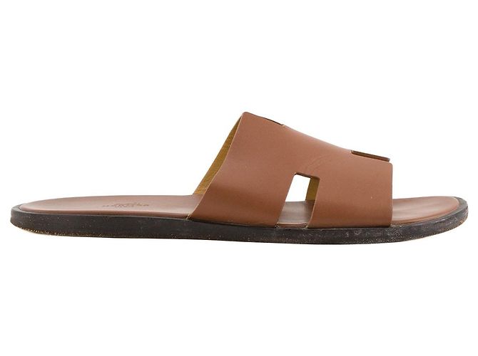 HERMÈS - Sandali Hermès Izmir in pelle liscia marrone (T43) - vista 2