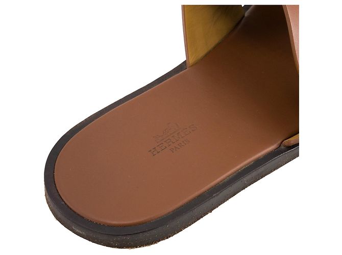 HERMÈS - Sandali Hermès Izmir in pelle liscia marrone (T43) - vista 6