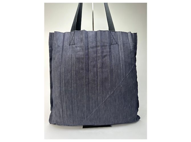 Tote bag in tessuto Vintage Issey Miyake Reality Lab Blu scuro Viola - vista 10