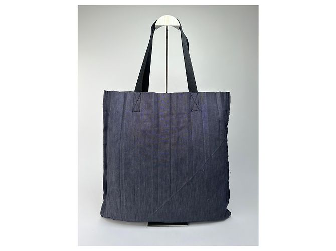 Tote bag in tessuto Vintage Issey Miyake Reality Lab Blu scuro Viola - vista 2