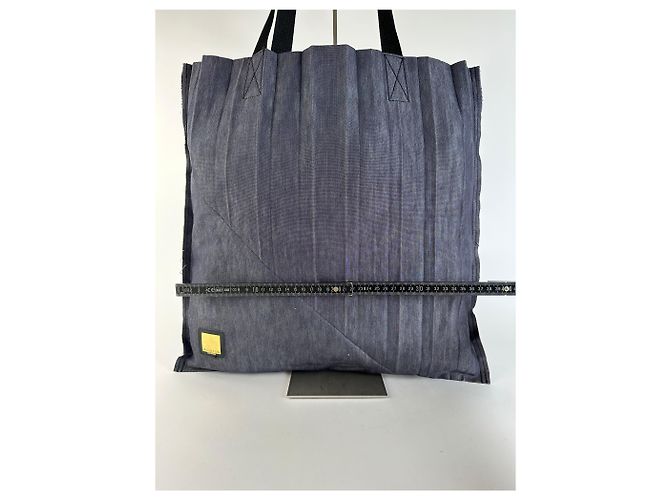 Tote bag in tessuto Vintage Issey Miyake Reality Lab Blu scuro Viola - vista 6