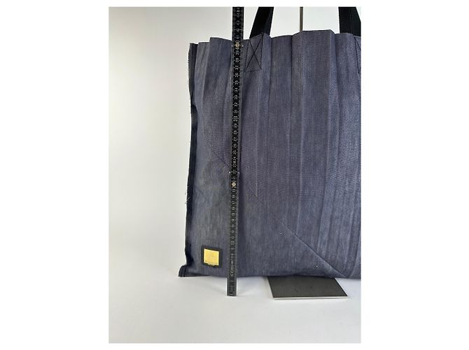 Tote bag in tessuto Vintage Issey Miyake Reality Lab Blu scuro Viola - vista 7